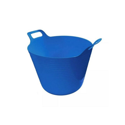  - Blue 42L Flexi Tub Durable Flexible Storage Bucket For Animal FeedConstruction & Garden Use