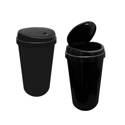  - 50L Black Touch Top Kitchen Bin ModernDurable Waste Solution For HomeOfficeAnd Commercial Use