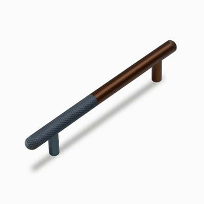 Domira Two Tone Copper & Grey Wardrobe Handle 192mm Modern Kitchen Drawer Handle Stylish Vintage Pull For Cabinets from B&Q