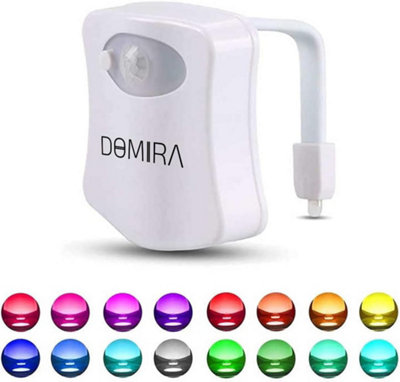 Toilet Light Motion Sensor Led Rgb 16 Colors Bathroom Night Light Magnetic Wall Light Indoor Motion Light Battery-Powered Light from B&Q