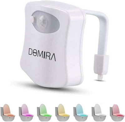 Domira Toilet Light Motion Sensor Led 8 Colors Rgb Bathroom Night Light Magnetic Wall Light Indoor Battery-Powered Motion Light from B&Q