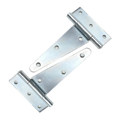 Domira 150mm 6 Inch T Hinges With Screws Silver Door Hinges For Shed Doors Wooden GatesGarden GatesDurable & Rustproof from B&Q