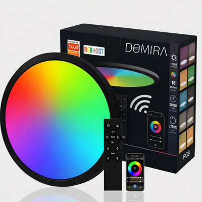 Domira Smart Led Ceiling Light 24W Rgb Adjustable White 2700K To 6500K 2000Lm Alexa & Google Energy Efficient from B&Q
