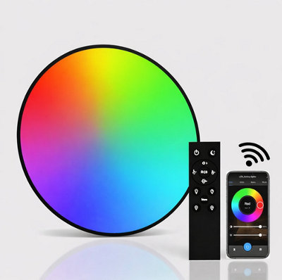 Domira White Smart Led Ceiling Light 22W With Remote Rgb Adjustable White 2700K To 6500K 2000Lm Alexa & Google Energy Efficient from B&Q