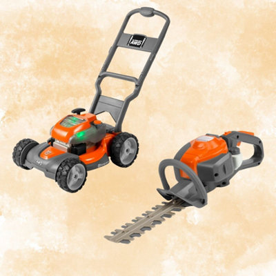 Husqvarna Toy Lawnmower & Hedge Trimmer Package from B&Q