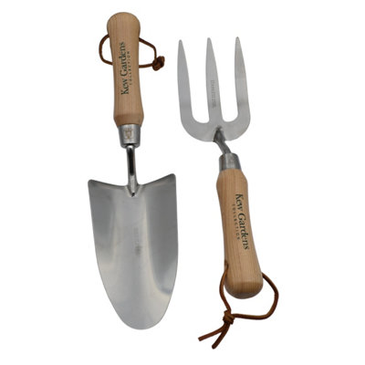 Spear & Jackson Kew Gardens Neverbend Stainless Steel Hand Trowel & Fork from B&Q