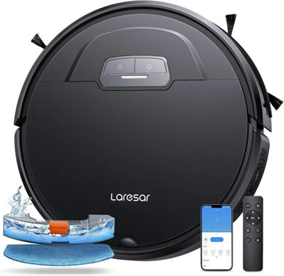 Laresar Evol3 Robot Vacuum Cleaner 4500Pa With Mop180Mins RuntimeCarpetsFloorsPet HairAlexa/app from B&Q