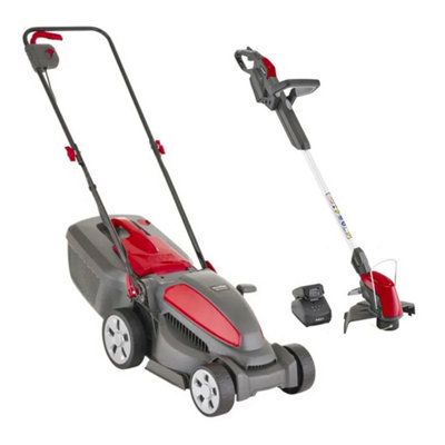 Mountfield Electress 34 Electric Mower 34Cm + Mountfield Mtr20Li Battery Lawn Strimmer Package from B&Q