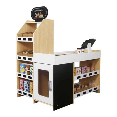 Hygrad Built To Survive Kids Grocery Store Playset,Pretend Play Store Toy & Wooden Shopping - Image 3