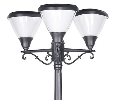 B&Q -  3-Head Sensor Led Solar Street Light With 2.6M Pole