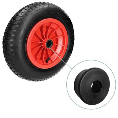 Ketobarrow 14" Wheelbarrow Wheel Pneumatic Tyre Innertube 3.50-8 With 12mm (1/2") Bore from B&Q