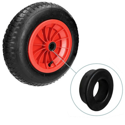 Ketobarrow 14" Wheelbarrow Wheel Pneumatic Tyre Innertube 3.50-8 With 20mm Bore from B&Q