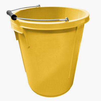 Ketobarrow Plasterers Bucket Yellow For Mixing Building Plaster And Holding Water25 Litre Plastic Heavy Duty from B&Q