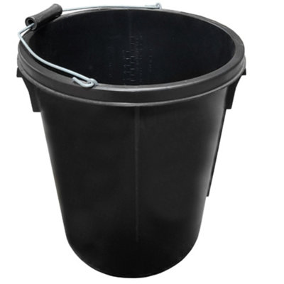 Ketobarrow Plasterers Bucket Black For Mixing Building Plaster And Holding Water25 Litre Plastic Heavy Duty from B&Q