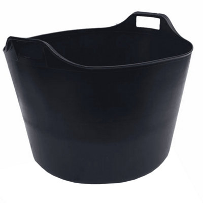 Ketobarrow 76L Flexi Tub Flexible Tub Black Trug Tub Garden Toys Storage Flexible Bucket Party from B&Q