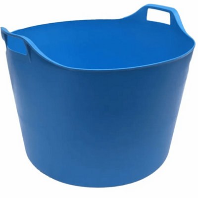 Ketobarrow 76L Flexi Tub Flexible Tub Light Blue Trug Tub Garden Toys Storage Flexible Bucket Party from B&Q