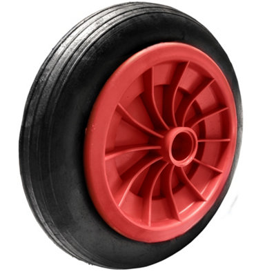 Ketobarrow 12" Inch Solid Wheelbarrow Wheel Puncture Proof Tyre Solid Wheel For Launching Trollies Sack Truck Hand Cart Trolley 1 Inch Bore from B&Q