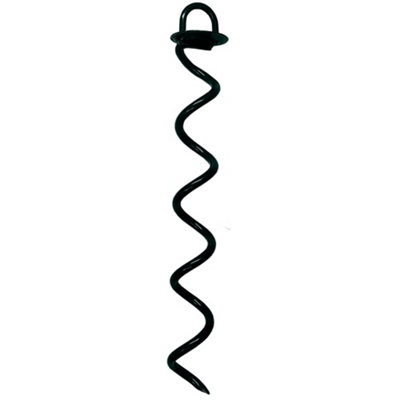 Ketobarrow Spiral Ground Anchor 400mm Shed Anchor Heavy Duty Steel Trampoline Ground Pegs Tent Stakes Shed For TrampolinesSwingsGardening from B&Q