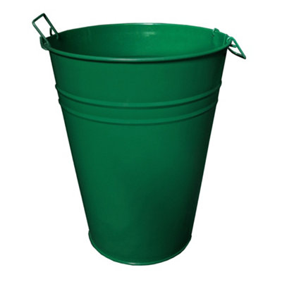 Ketobarrow Large Metal Flower Pot Vase Bucket Garden Planter With Drainage HoleBalcony Home Decor50LGarden Green from B&Q