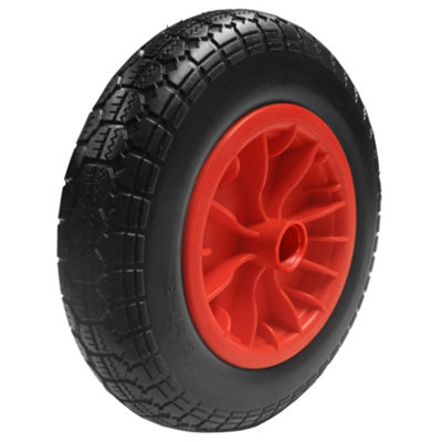 Ketobarrow 14" Wheelbarrow Wheel Pu Puncture Proof Solid Wheel 3.50-8Replacement Wheel 35mm Bore from B&Q