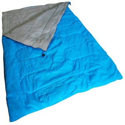 HEATON WHOLESALE Adult Sized Blue Waterproof & Windproof  Double Sleeping Bag Ideal For Camping