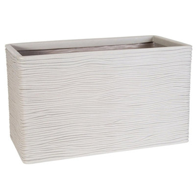 B&Q -  2 X Trough Amalfi Stone Effect Multipurpose Patio Planter Ideal For Home & Garden