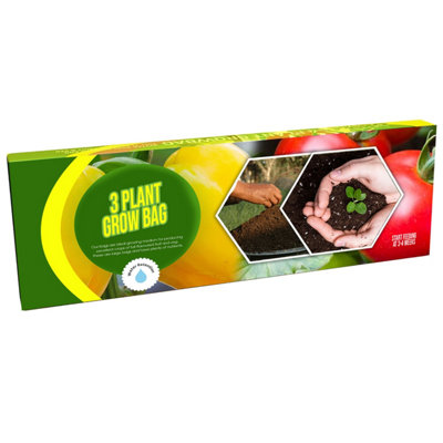 HEATON WHOLESALE 1 Bag (24 Litre) Nutrient Balanced 3 Plant Grow Bags For Fruit & Veg Perfect For Greenhouses from B&Q