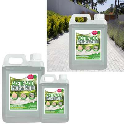 HEATON WHOLESALE 2 X 2.5 Litres Garden Acetic Acid Vinegar For PatioDrivewaysGardenCracksCrevicesGravel Tarmac & Stones from B&Q