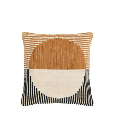 Gallery™ Orange & Black Circle Indoor Cushion (L)45Cm (W)45Cm from B&Q