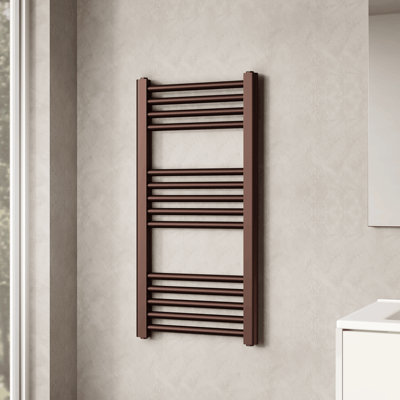 Banyetti Aureli Brushed Bronze Ladder Towel Rail Radiator800mm X 400mm from B&Q
