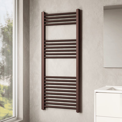 Banyetti Aureli Brushed Bronze Ladder Towel Rail Radiator1200mm X 500mm from B&Q