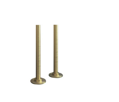 Banyetti Brushed Brass Radiator Pipe Rosettes from B&Q