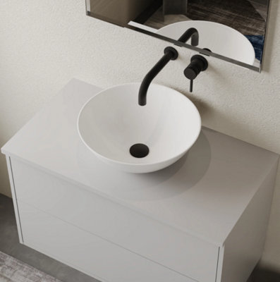Banyetti Apolo 410mm Countertop BasinGloss White from B&Q