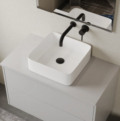 Banyetti Hades 365mm Countertop BasinGloss White from B&Q