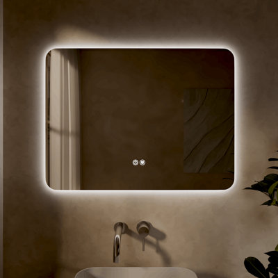 Banyetti Quadra 600mm X 800mm Rectangular Backlit Led Mirror from B&Q