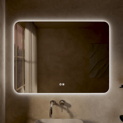 Banyetti Quadra 1000mm X 750mm Rectangular Backlit Led Mirror from B&Q