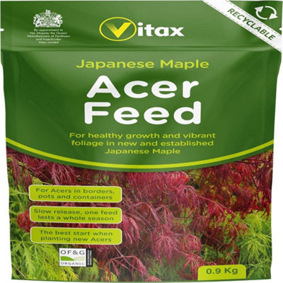  - Vitax Acer Feed 0.9Kg Organic Fertilizer For Acer Trees Promotes Growth & Vibrant Foliage Ideal For Spring Application