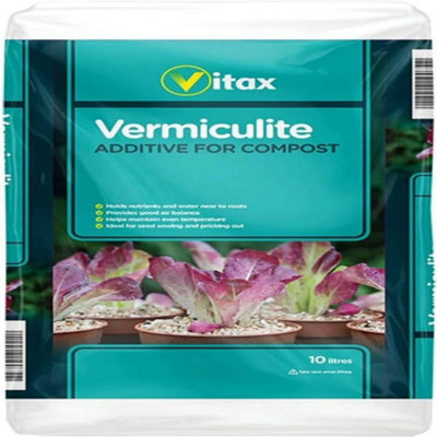  - Vermiculite 10L Soil Conditioner And Growing Medium Improves Drainage Moisture Retention Ideal For Seed Germination