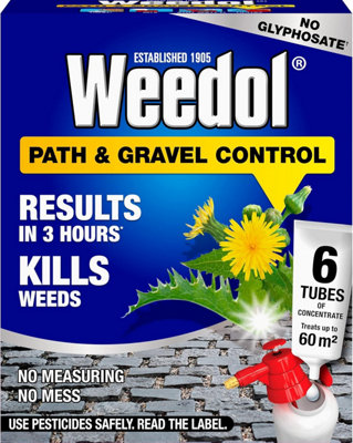  - Weedol Path And Gravel Weedkiller Concentrate Pelargonic Acid Formula 6 Tubes Effective On Paths Patios And Gravel