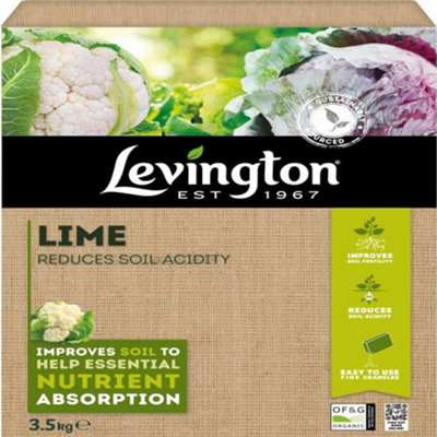 Levington Organic Garden Lime Soil Improver And Ph Balancer Reduces Acidity Prevents Club Root 3.5Kg from B&Q