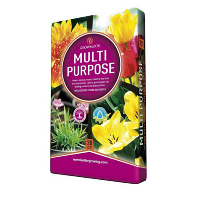 Growmoor Compost Nutrient Rich Specialist Blends For Flowers Shrubs Vegetables Available In 20L from B&Q