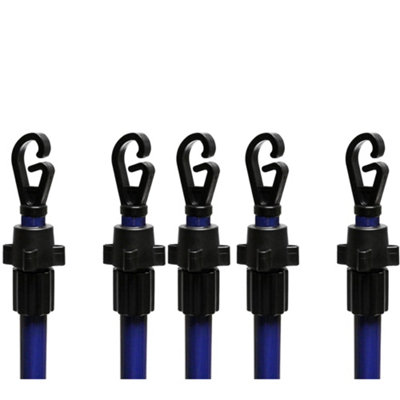 B&Q Blue Pack Of Telescopic Clothes Line Prop 2.4M Adjustable Laundry Pole Size 5