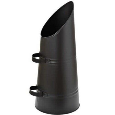 B&Q Black/Coal Hod Scuttle Bucket Metal Ash Carrier For Fireplace And Fireside Use - Coal03 Size 23