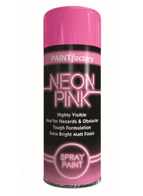  - Pf Neon Pink Paint 200Ml Can Bright Fluorescent Finish5390