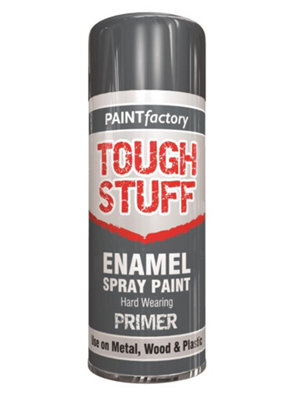Pf Tough Stuff Enamel Grey Primer Paint 400Ml Can Strong Base Coat2580 from B&Q