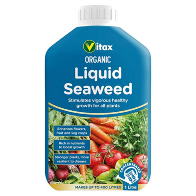 B&Q Vitax Organic Liquid Seaweed Extract - 1 Litre Concentrated Natural Plant Tonic