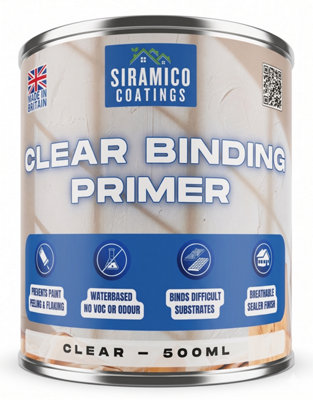 Clear Binding Primer I Water-Based Acrylic Sealer & Surface Stabiliser For Peeling Paint (500Ml) from B&Q