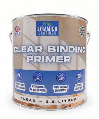 Clear Binding Primer I Water-Based Acrylic Sealer & Surface Stabiliser For Peeling Paint (2.5 Litres) from B&Q