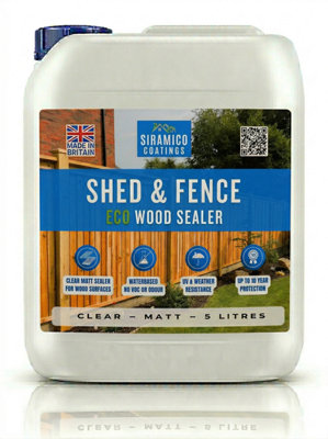  - Shed And Fence Clear1 LitreMattEco Wood Sealer & Protector For Outdoor WoodFencesDecking & Garden Structures