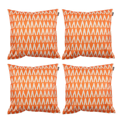 icon Indoor And Outdoor Mark Making Waterproof Filled Cushion 4X Burnt Orange from B&Q